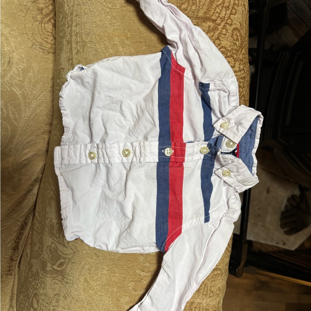 Tommy Hilfiger Kids Shirt - White, Red, and Blue